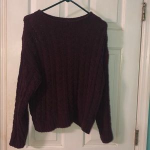 Burgundy cropped sweater